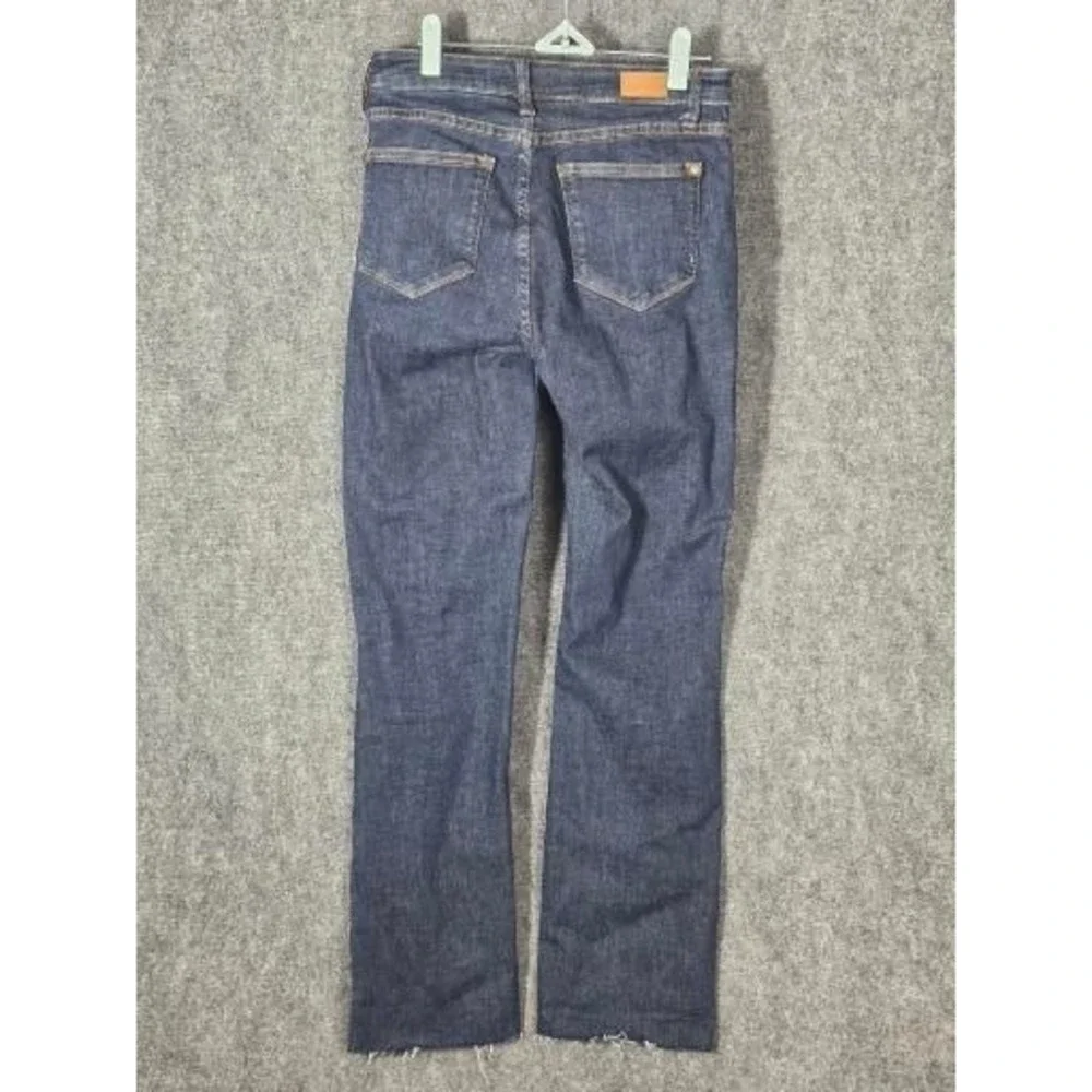 Judy Blue Slim Bootcut Jeans Dark‎ Wash Raw Hem Stretch Denim 3/26 JB88359 Boho